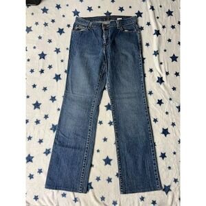 Eddie Bauer Women's Jeans Size 10 Blue Straight Leg Stretch Mid Rise